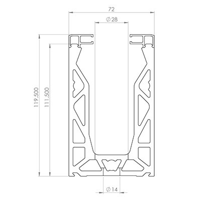 Frameless Glass Channel dimensions