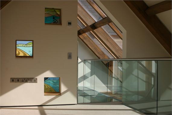 Frameless Glass Handrail in Modern Barn Conversion