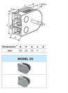 Mini Glass Clamp Dimensions
