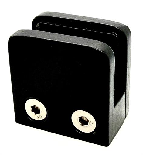 Black Square Glass Clamp