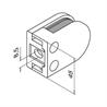 Glass Clamp Flat Back Mounting Detail