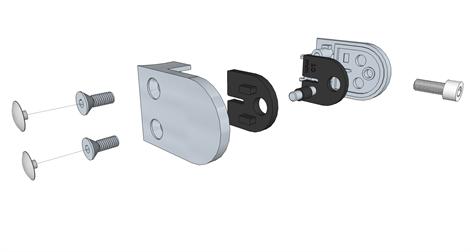 Glass Clamp exploded parts view