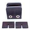 Anthracite Grey Square Glass Clamp