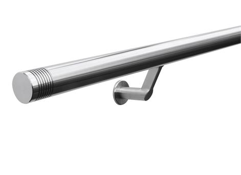 Stainless Steel Handrail c/w MultiGroove Ends & Contemporary